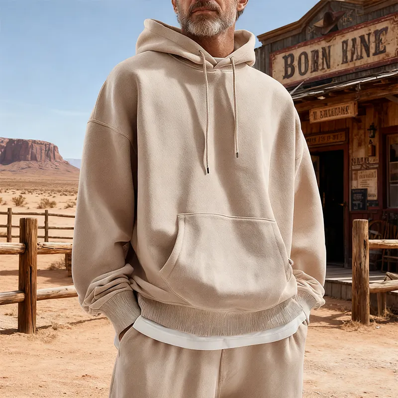 Men's Simple And Stylish Cotton Blend Hooded Sweatshirt MTA2774J4P sold by Manly product image thumbnail 2