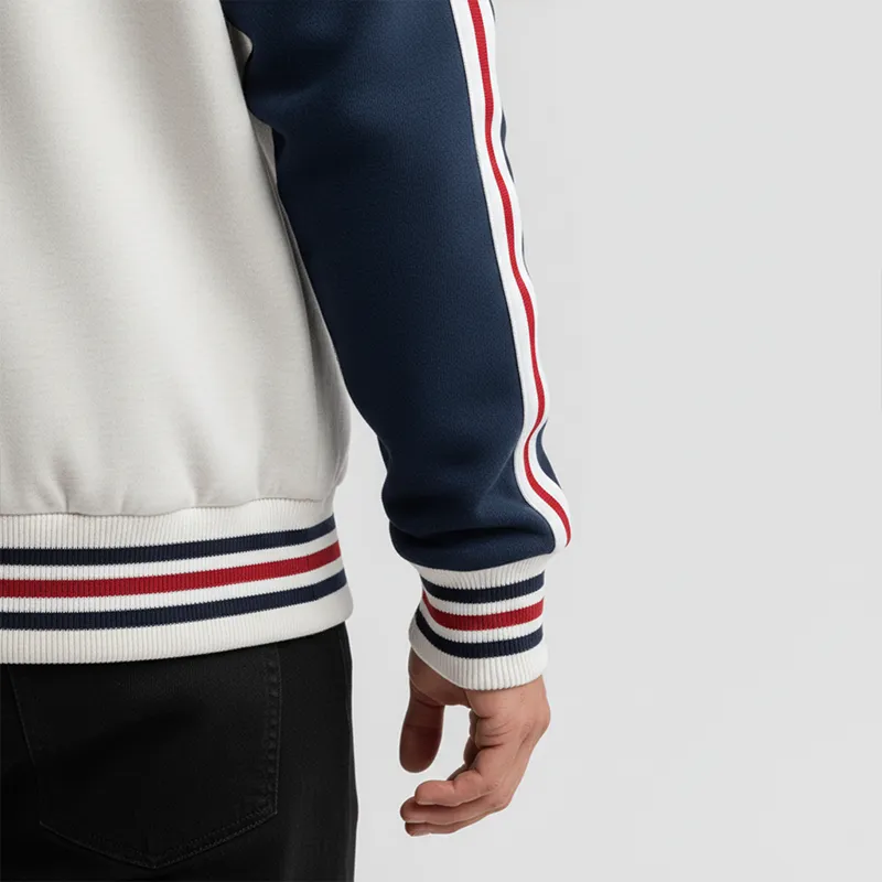 Men's Winter Retro Color Block Cotton Blend Baseball Jacket MTA2716J2P sold by Manly product image thumbnail 5