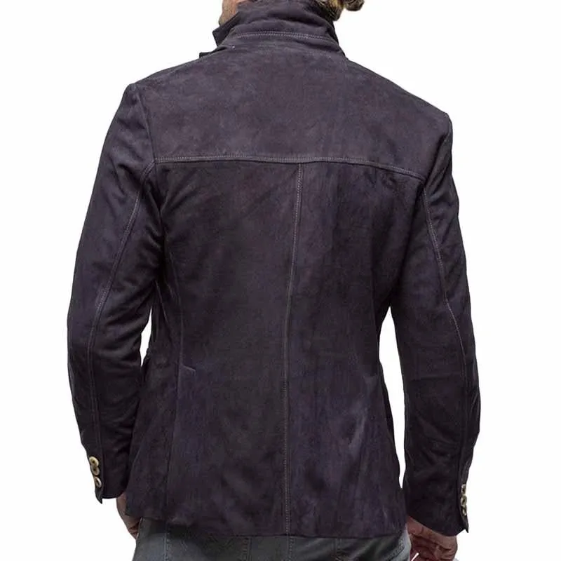 Men's Solid Lapel Suede Blazer 95284392X sold by Manly product image thumbnail 2