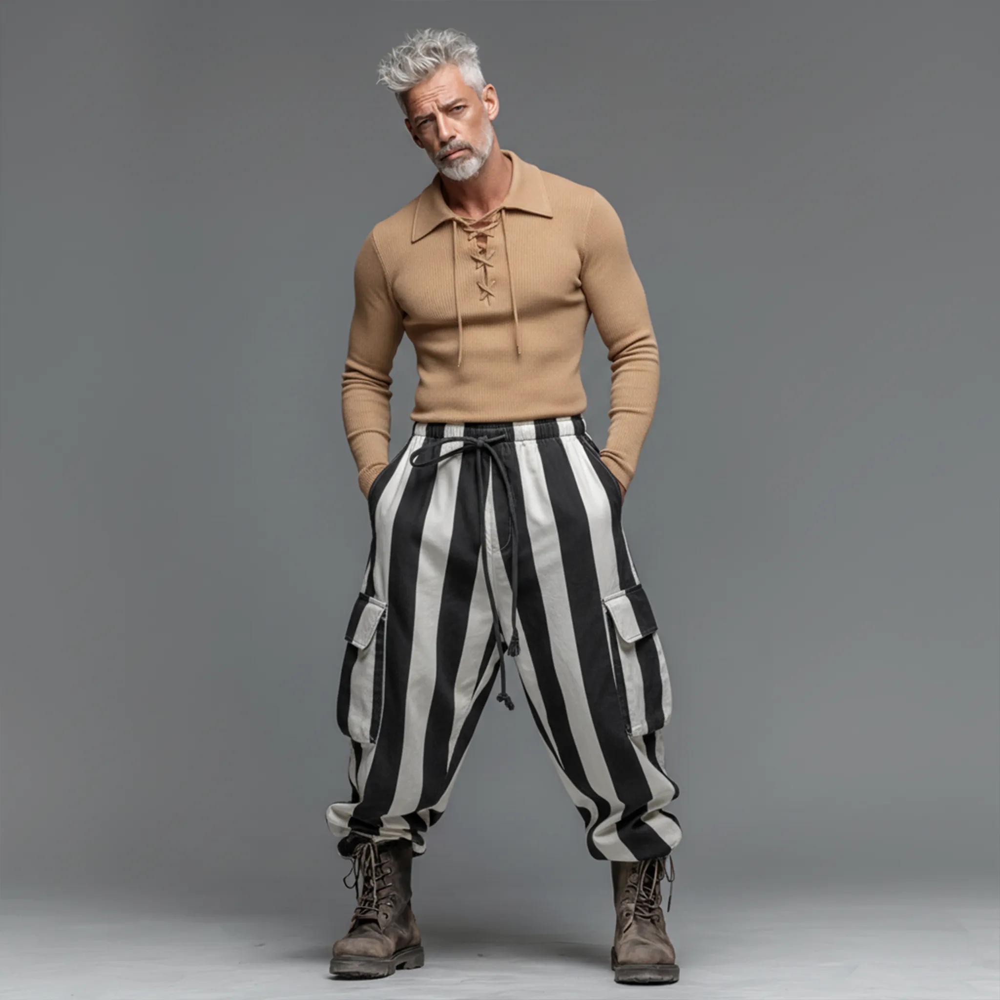 Men's Classic Casual Knitted Slim Fit Long-Sleeve Polo Collar Sweater MTA2910J3K sold by Manly product image thumbnail 5