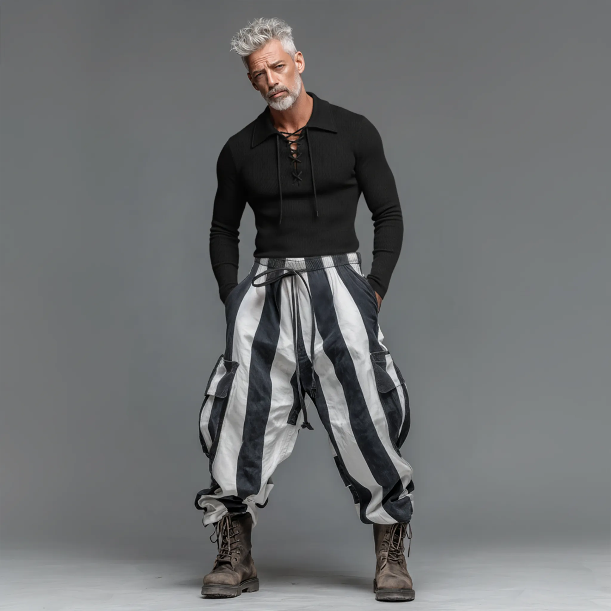 Men's Classic Casual Knitted Slim Fit Long-Sleeve Polo Collar Sweater MTA2910J3K sold by Manly product image thumbnail 4