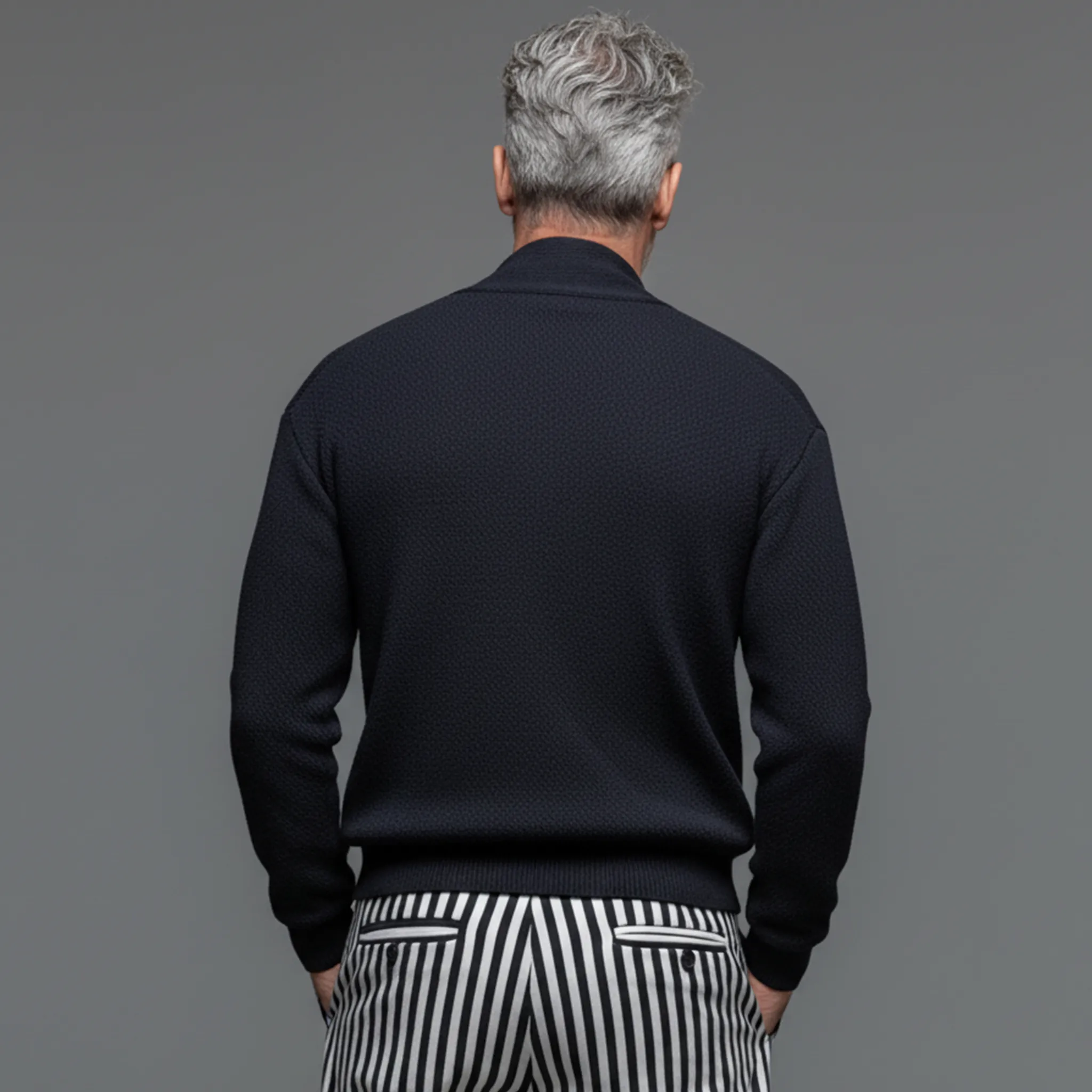 Men's Classic Casual Diagonal Placket Knit Cardigan MTA2916J8K sold by Manly product image thumbnail 4