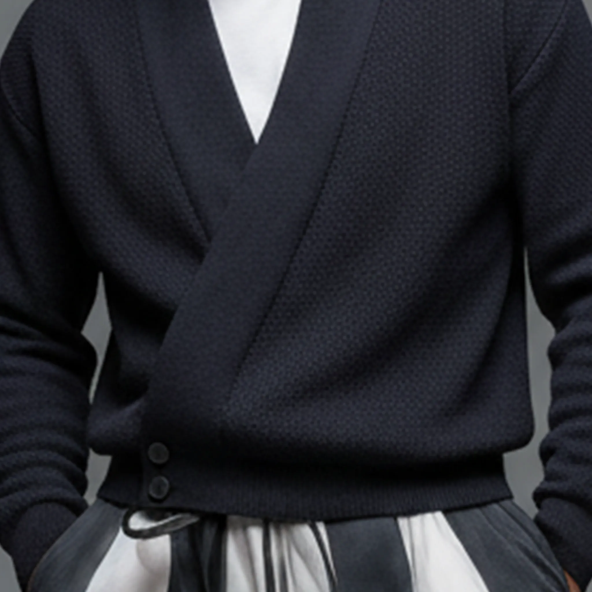 Men's Classic Casual Diagonal Placket Knit Cardigan MTA2916J8K sold by Manly product image thumbnail 5