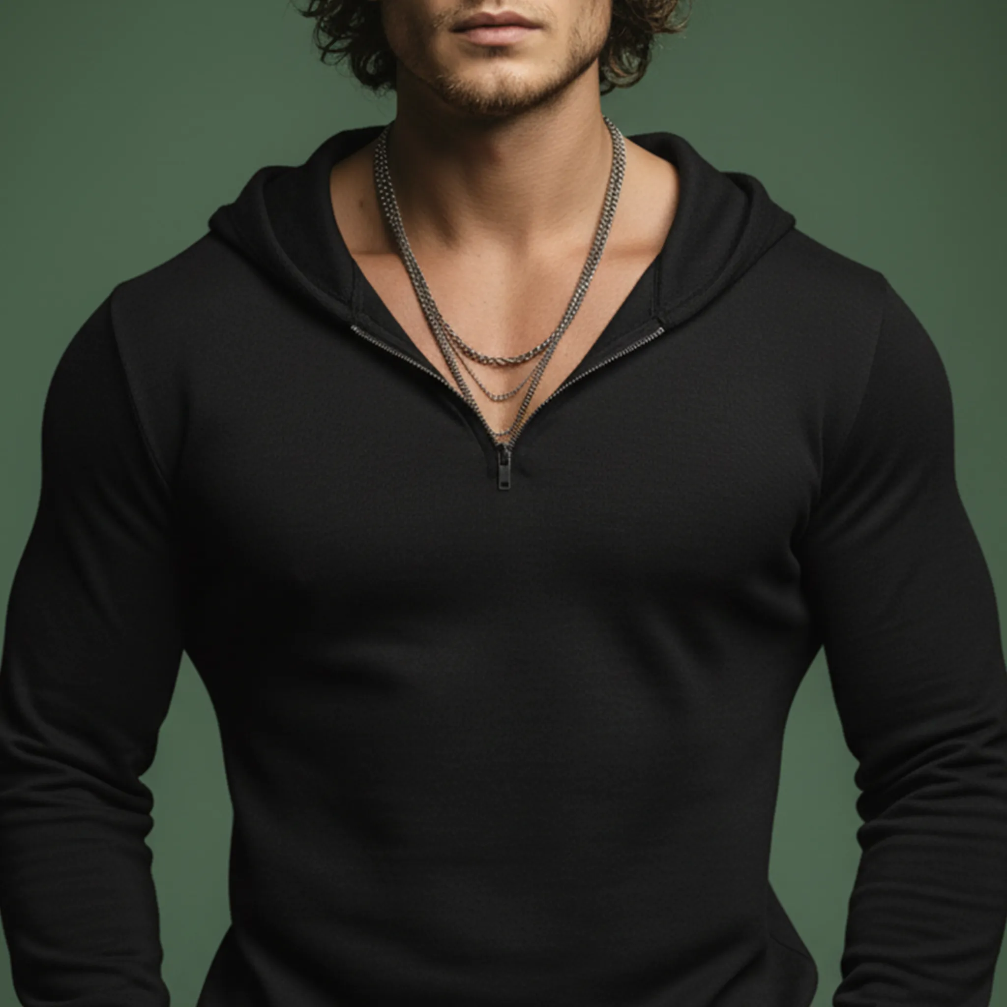 Men's Classic Casual Cotton Blend Slim Fit Hooded V-Neck Long Sleeve T-Shirt MTA2976J7K sold by Manly product image thumbnail 5