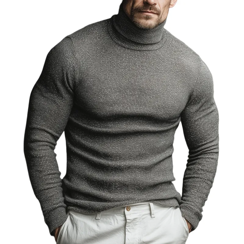 Men's Basic Business Slim Fit Stretch Knit Turtleneck Sweater MTA2974J3U sold by Manly