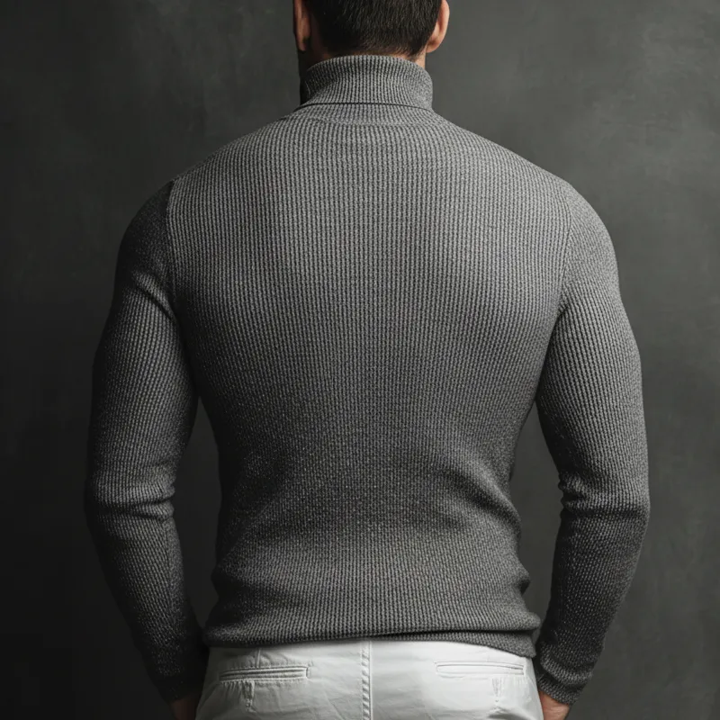 Men's Basic Business Slim Fit Stretch Knit Turtleneck Sweater MTA2974J3U sold by Manly product image thumbnail 4