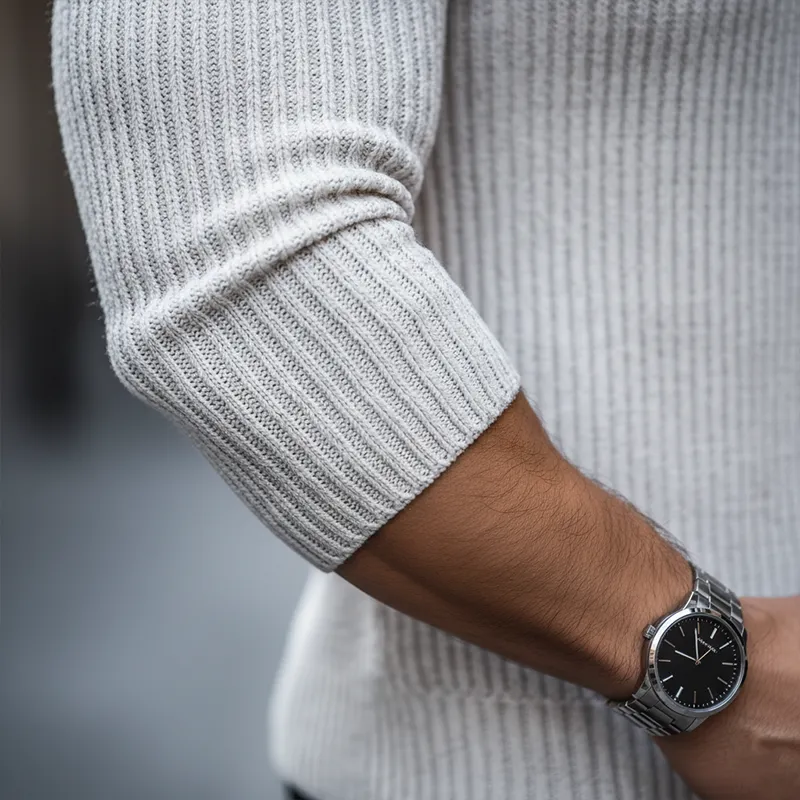 Men's Simple Color Block Cotton Yarn Knit Crew Neck Slim Fit Sweater MTA2964J7P sold by Manly product image thumbnail 5