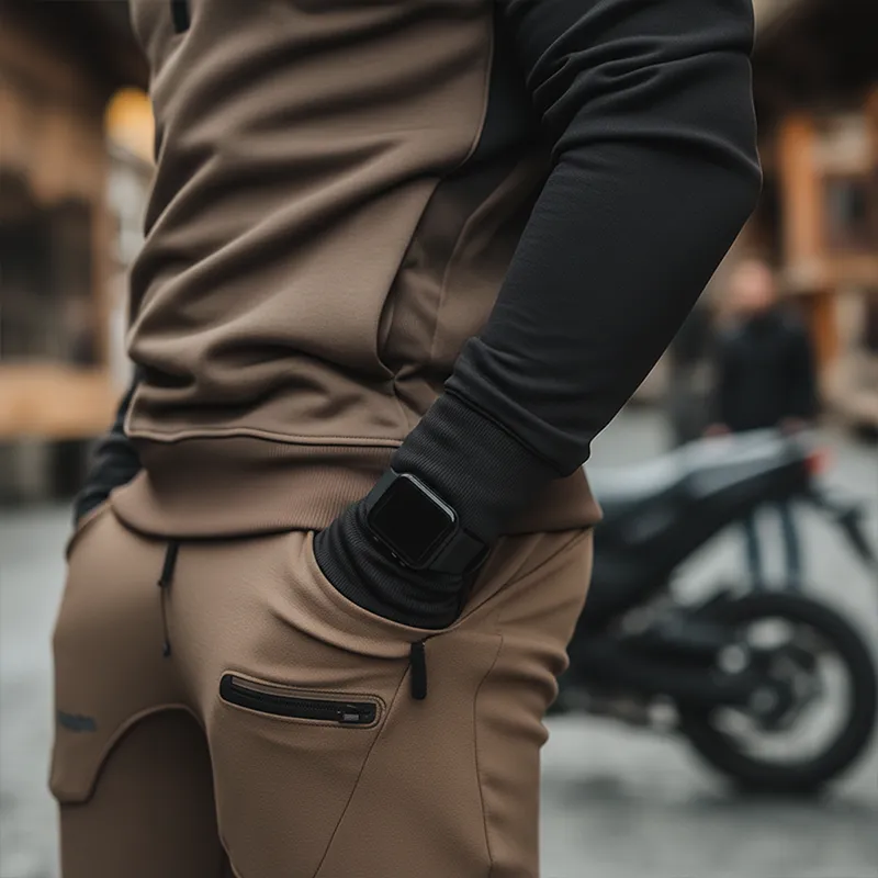 Men's Retro Cotton Blend Color Block Patchwork Half-Zip High Neck Sweatshirt MTA2965J1P sold by Manly product image thumbnail 5