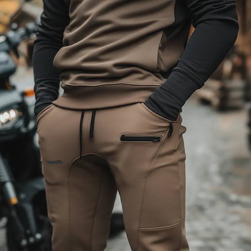 Men's Retro Cotton Blend Color Block Patchwork Half-Zip High Neck Sweatshirt MTA2965J1P sold by Manly product image thumbnail 3