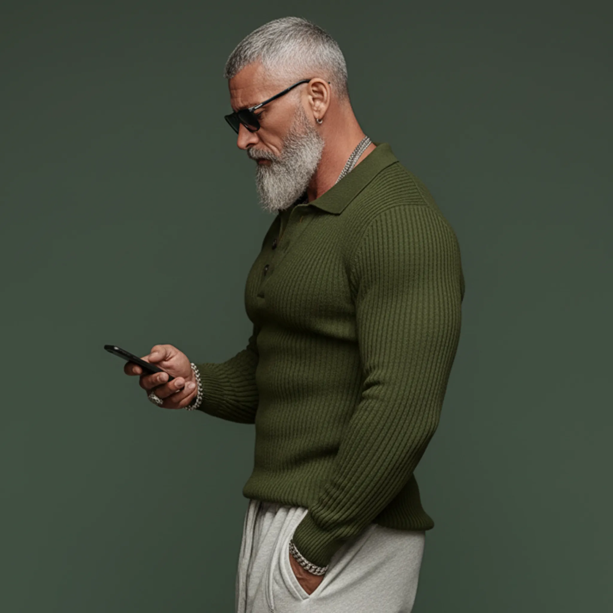 Men's Classic Casual Tough Style Polo Collar Slim Sweater MTA2831J3K sold by Manly product image thumbnail 5