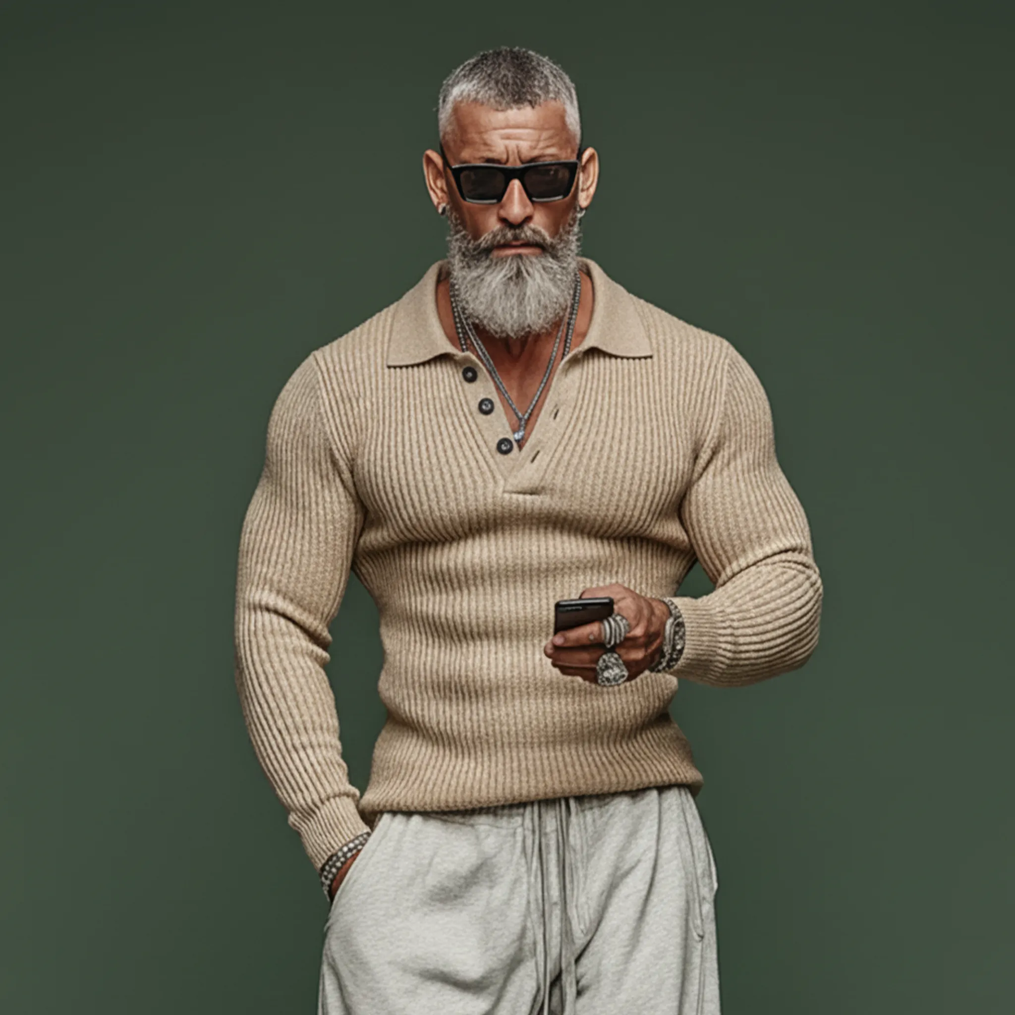 Men's Classic Casual Tough Style Polo Collar Slim Sweater MTA2831J3K sold by Manly product image thumbnail 3