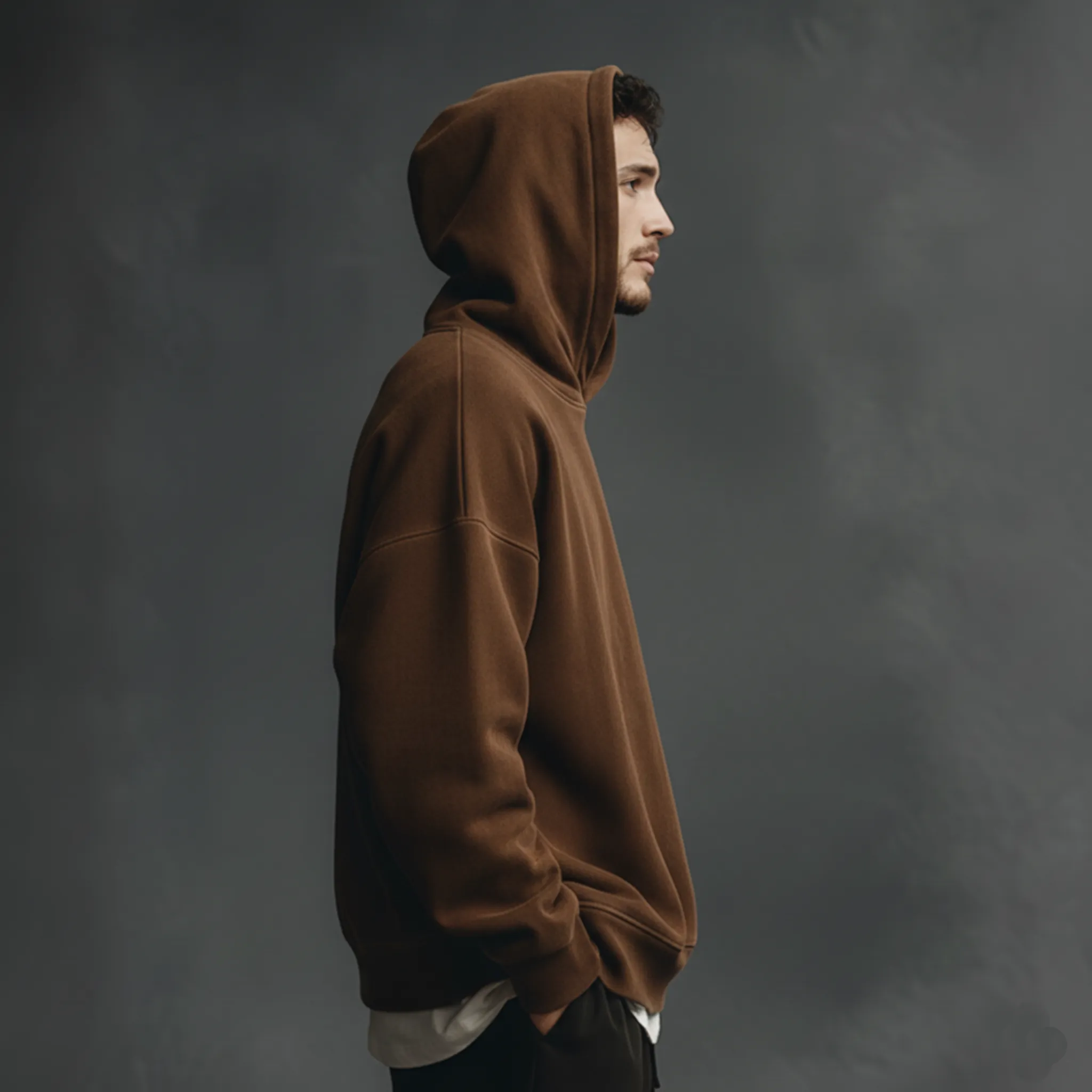 Men's Classic Casual Faux Suede Loose Hoodie MTA2777J7K sold by Manly product image thumbnail 4