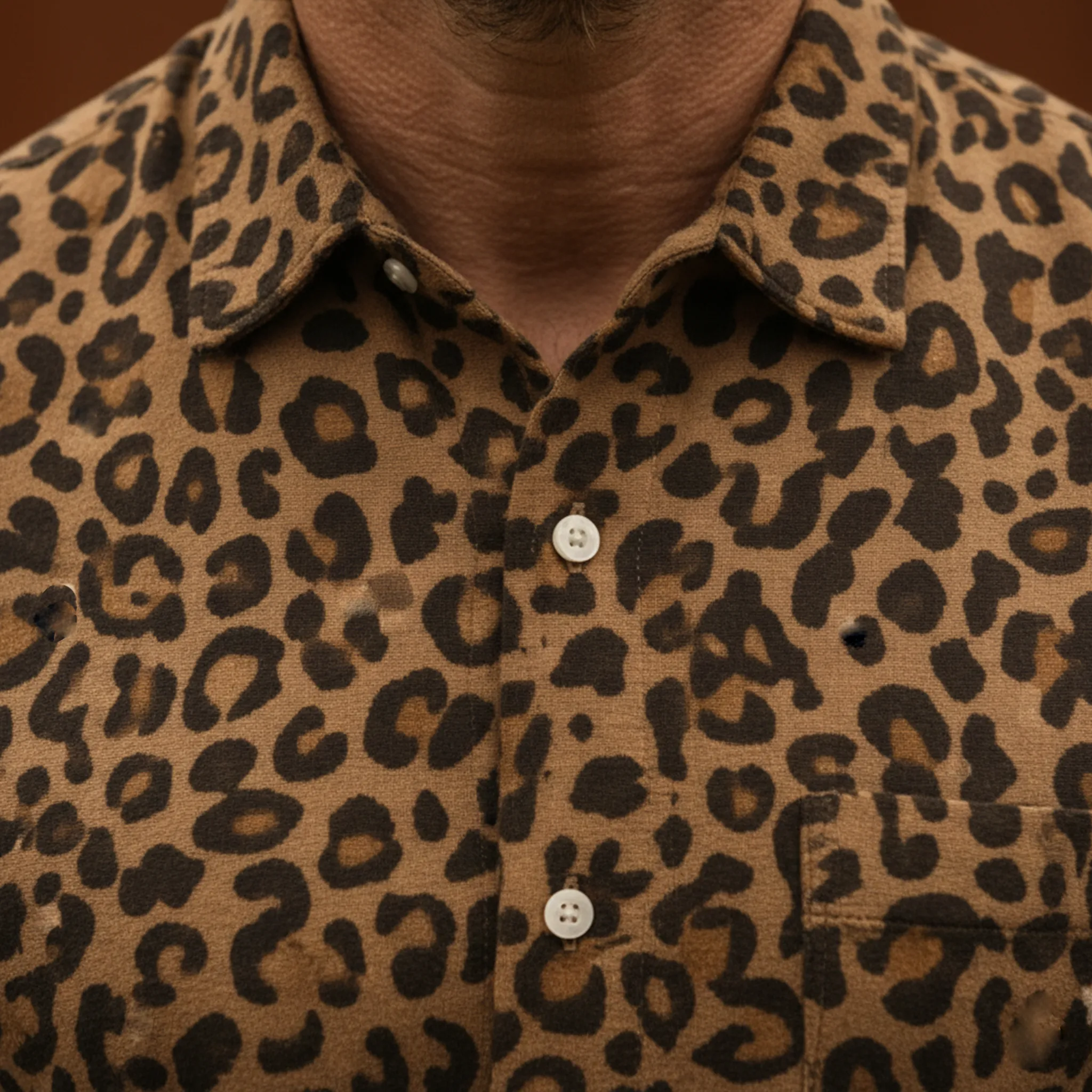 Men's Classic Casual Faux Leopard Suede Slim-Fit Shirt MTA2796J4K sold by Manly product image thumbnail 5