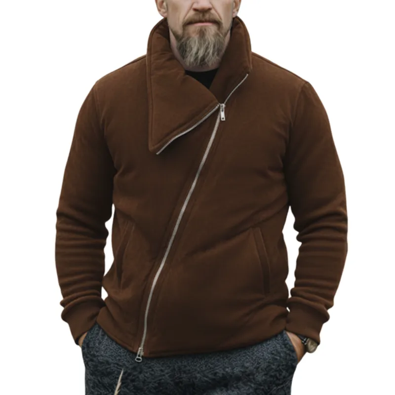 Men's Classic Western Tough Style Irregular Collar Design Faux Suede Jacket MTA2757J0K sold by Manly