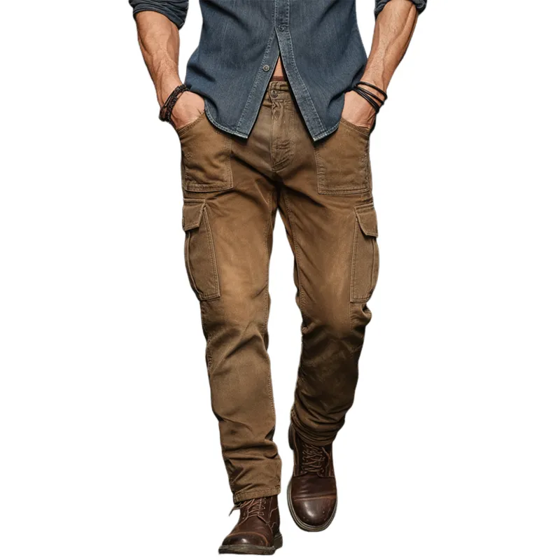 Men's Classic Khaki Slim-fit Jeans MTA2885J2U sold by Manly