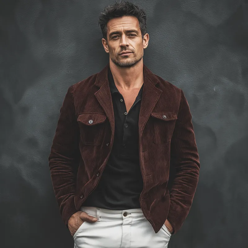 Men's Vintage Corduroy Button-Up Jacket MTA2816J8U sold by Manly product image thumbnail 4