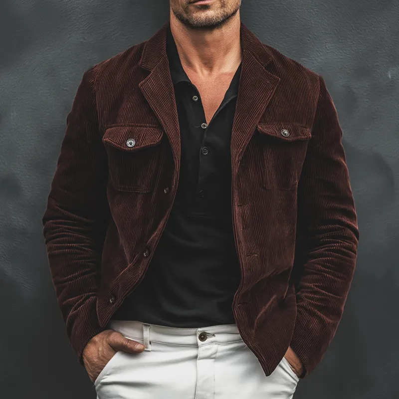 Men's Vintage Corduroy Button-Up Jacket MTA2816J8U sold by Manly product image thumbnail 2