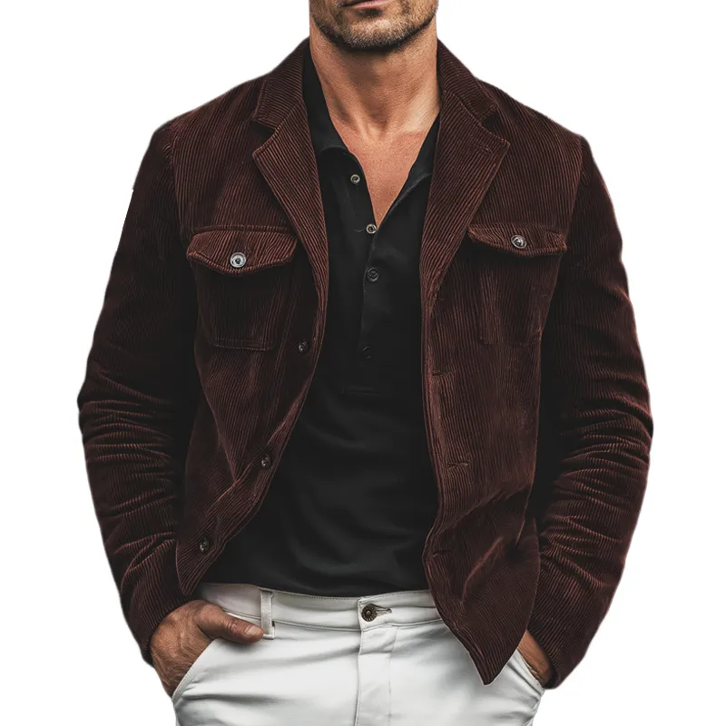 Men's Vintage Corduroy Button-Up Jacket MTA2816J8U sold by Manly