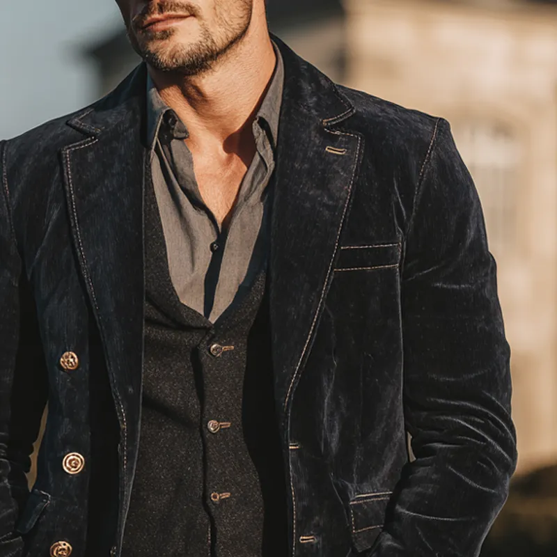 Men's Vintage Corduroy Lapel Blazer MTA2733J3X sold by Manly product image thumbnail 3