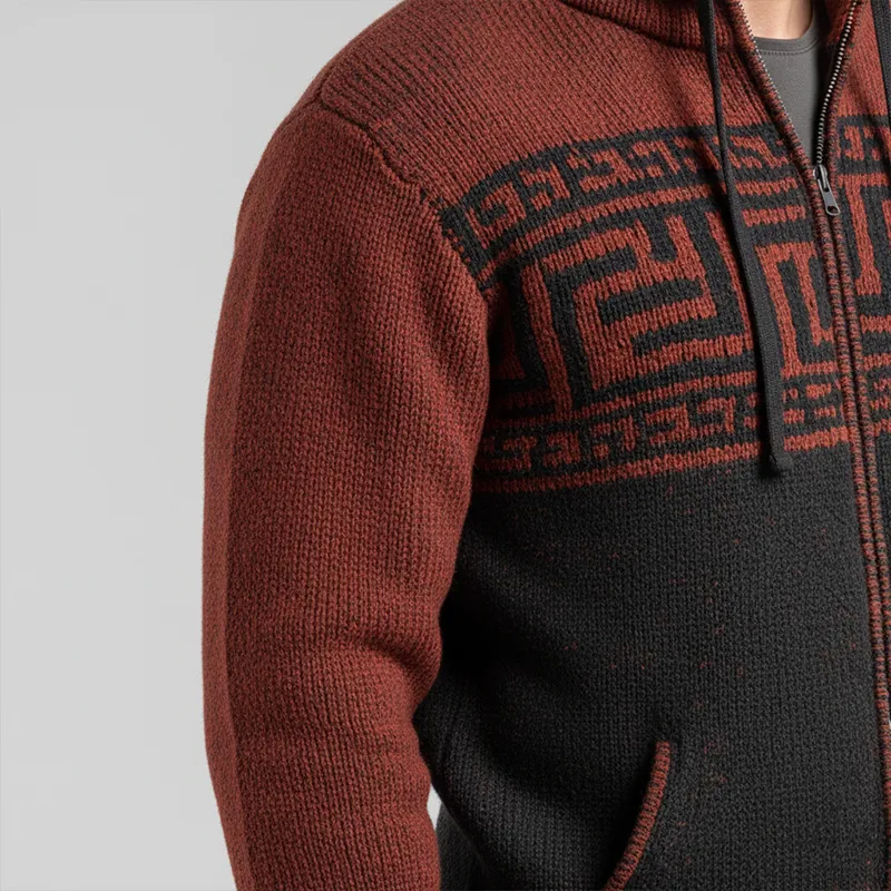 Men's Winter Fashion Knitted Jacquard Cotton Zipper Cardigan MTA2344J9P sold by Manly product image thumbnail 5