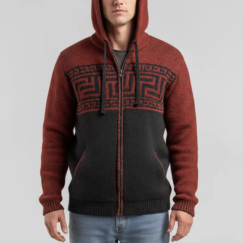 Men's Winter Fashion Knitted Jacquard Cotton Zipper Cardigan MTA2344J9P sold by Manly product image thumbnail 2