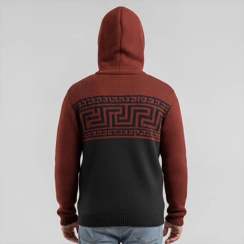 Men's Winter Fashion Knitted Jacquard Cotton Zipper Cardigan MTA2344J9P sold by Manly product image thumbnail 3