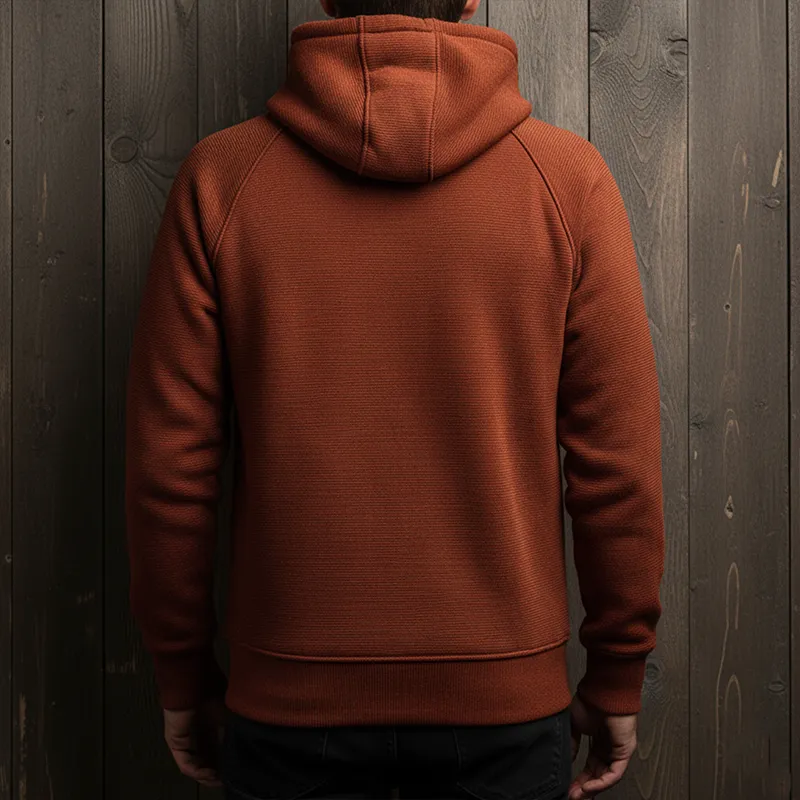 Men's Vintage Striped Cotton Blend Hooded Zipper Sweatshirt MTA2712J7P sold by Manly product image thumbnail 3