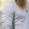 Men's Retro Casual Solid Color Ripped Round Neck Long Sleeve Sweater 48129043TO sold by Manly