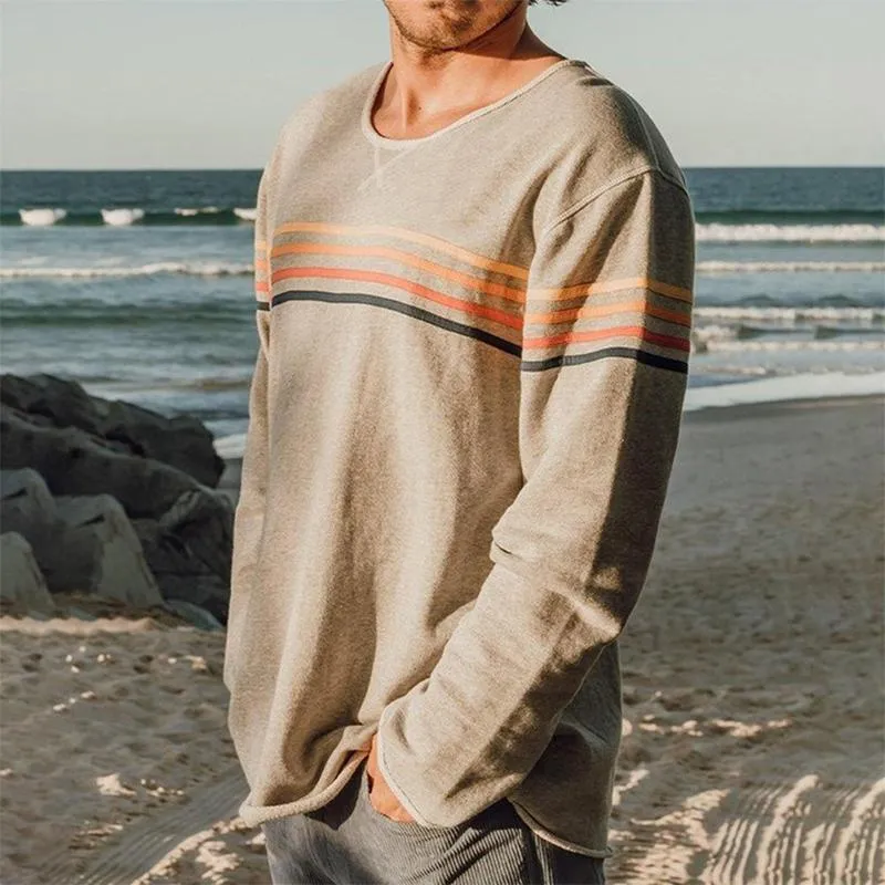 Men's Cotton Blend Printed Round Neck Long Sleeve T-Shirt 13638571X sold by Manly product image thumbnail 2