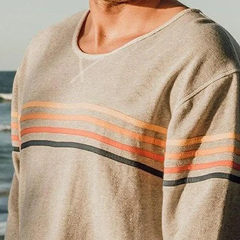 Men's Cotton Blend Printed Round Neck Long Sleeve T-Shirt 13638571X sold by Manly product image thumbnail 4