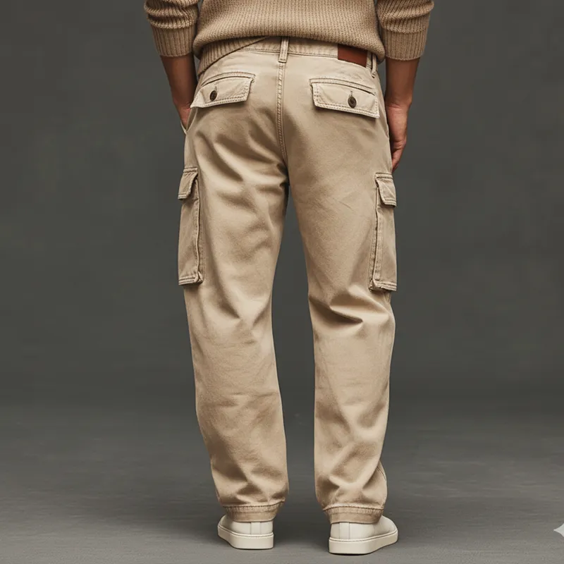 Men's Classic Light Khaki Straight Leg Loose-fitting Jeans MTA3153J0U sold by Manly product image thumbnail 4