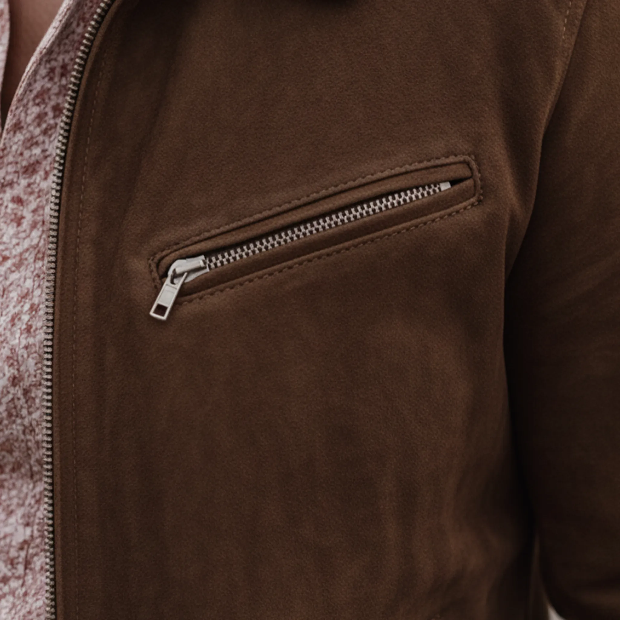 Men's Classic Retro Stand-up Collar Epaulette Multi-pocket Faux Suede Jacket MTA0126K4K sold by Manly product image thumbnail 5