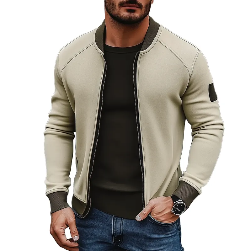 Men's Simple Slim Fit Fleece Thin Jacket MTA3058J6P sold by Manly