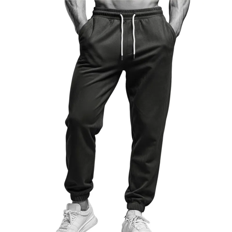 Men's Classic Casual Elastic Waist Faux Suede Pants MTA0161K8K sold by Manly