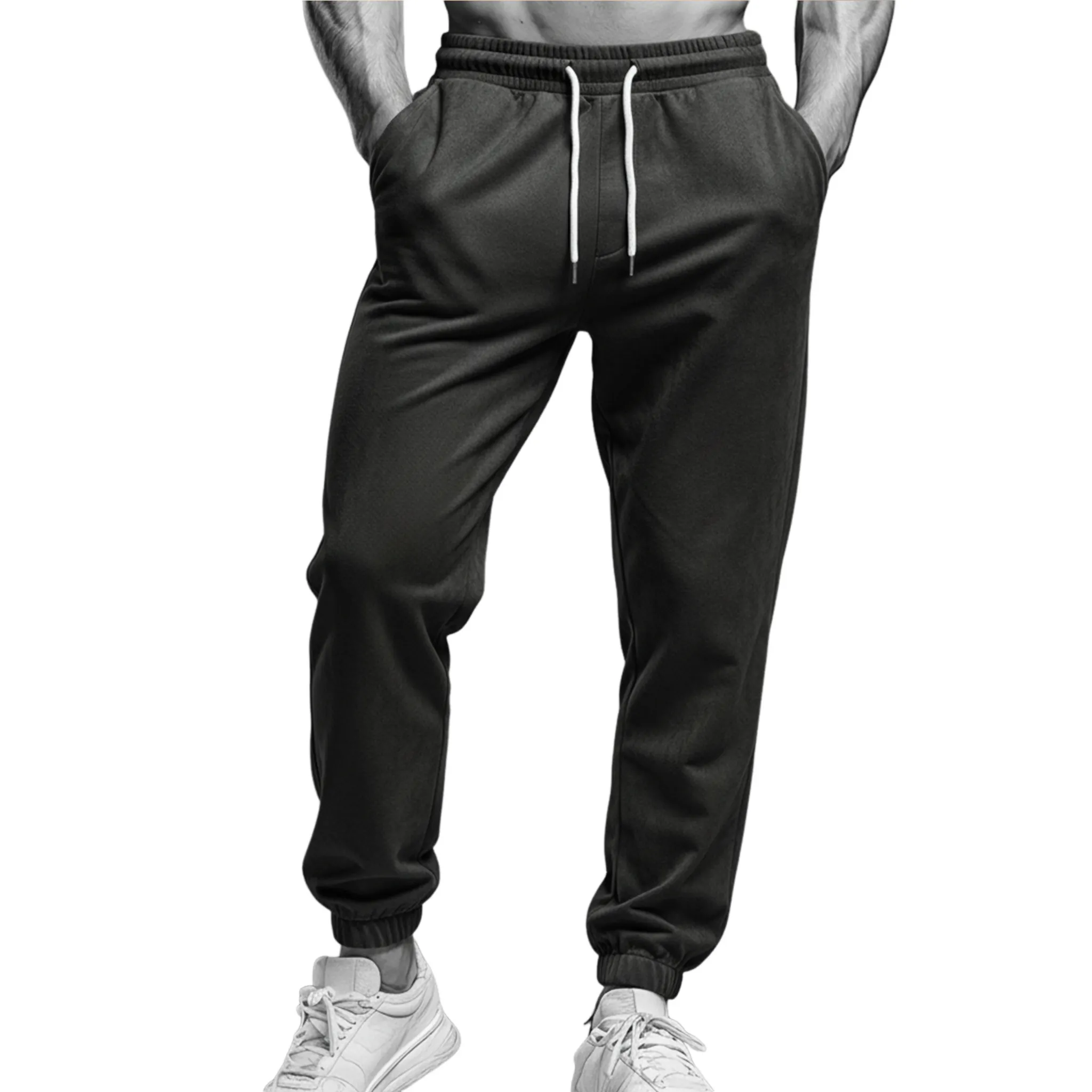 Men's Classic Casual Elastic Waist Faux Suede Pants MTA0161K8K sold by Manly