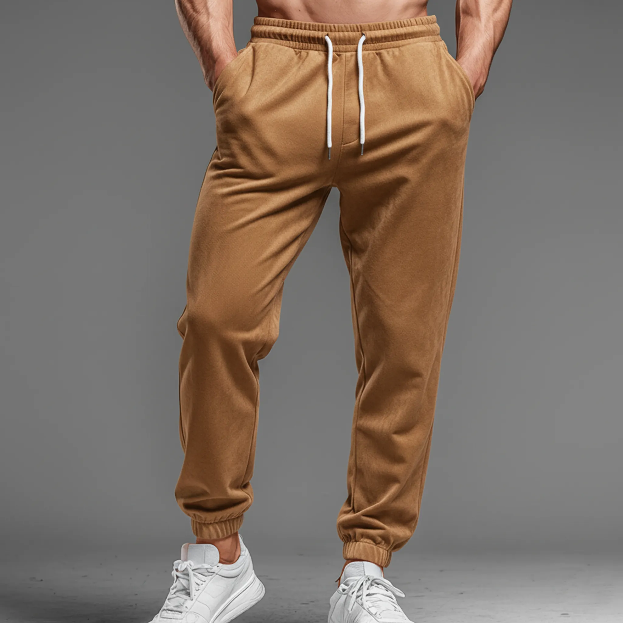 Men's Classic Casual Elastic Waist Faux Suede Pants MTA0161K8K sold by Manly product image thumbnail 3