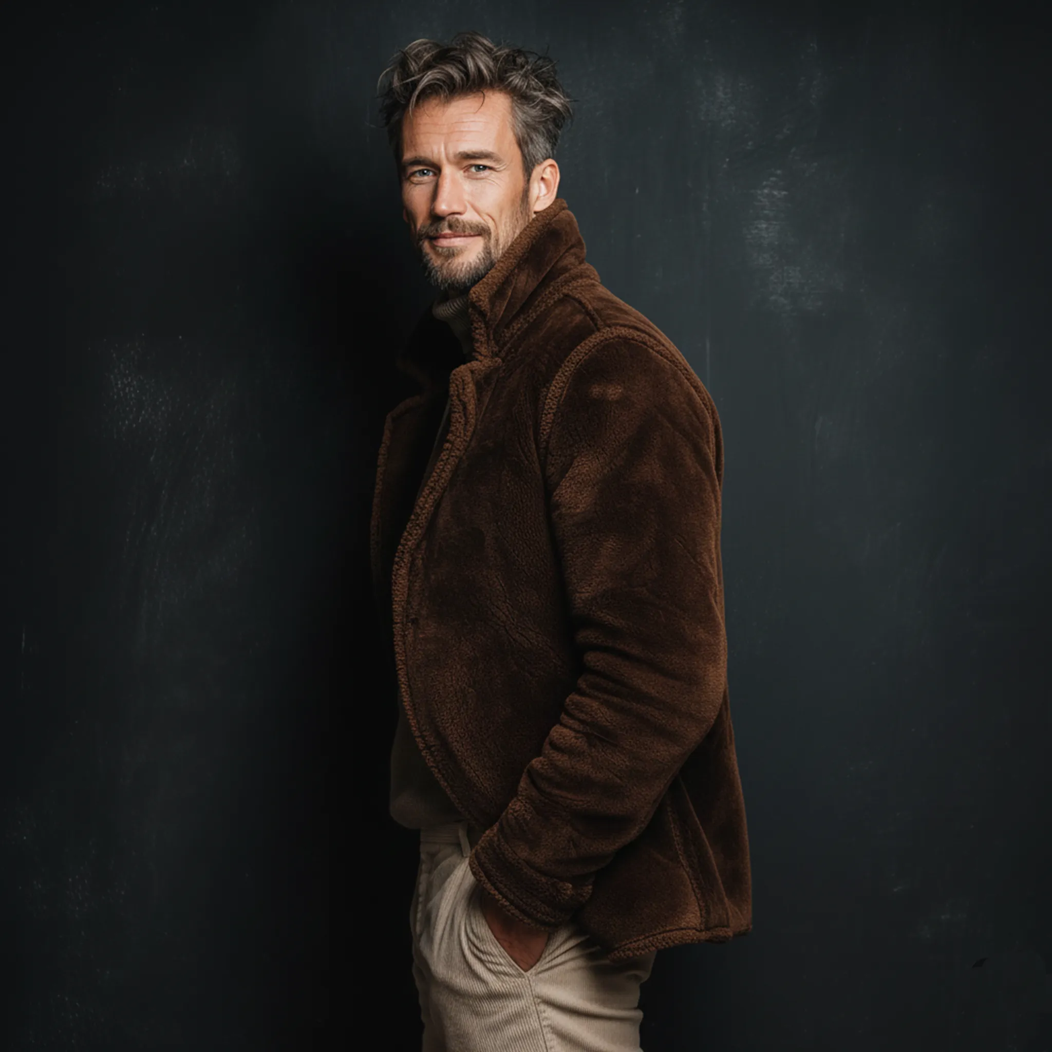 Men's Classic Casual Lapel Teddy Fleece Coat MTA0134K6K sold by Manly product image thumbnail 3