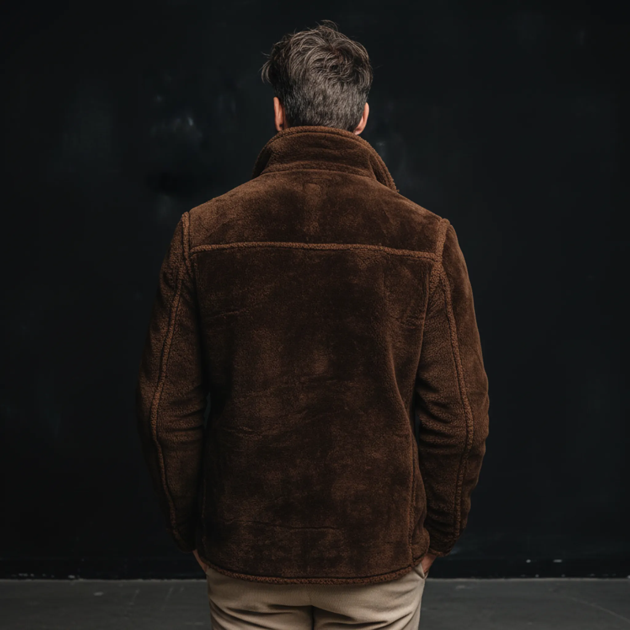 Men's Classic Casual Lapel Teddy Fleece Coat MTA0134K6K sold by Manly product image thumbnail 4