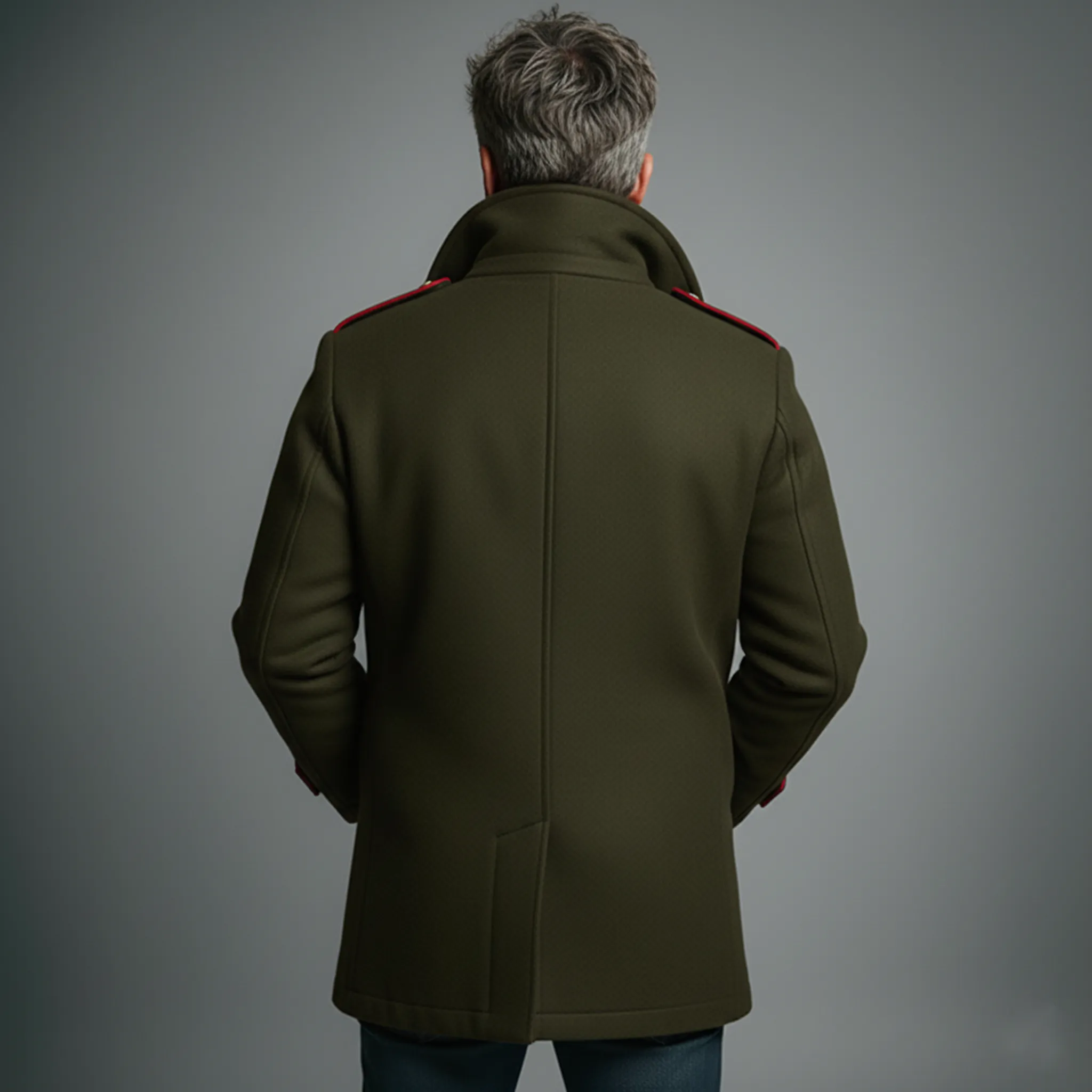 Men's Classic Retro Lapel Double-breasted Faux Wool Coat MTA0320K6K sold by Manly product image thumbnail 4