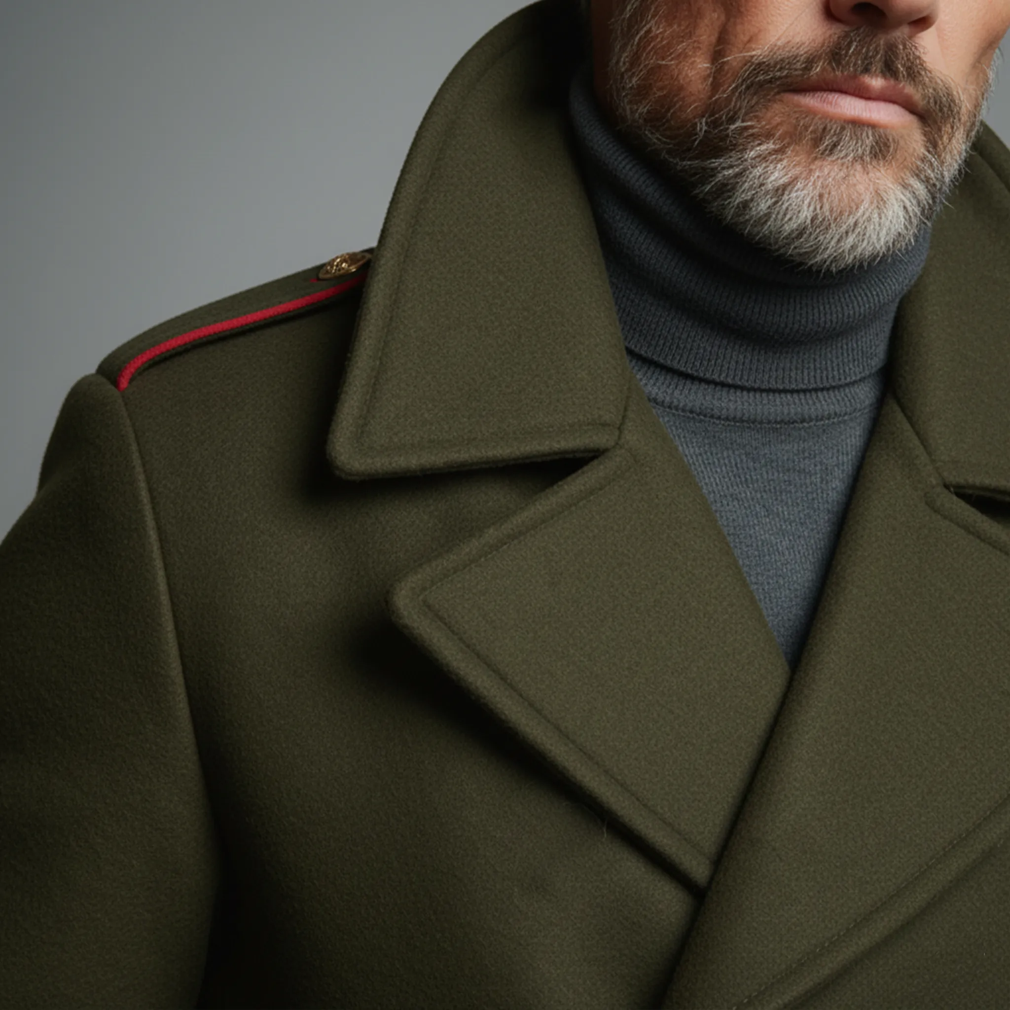 Men's Classic Retro Lapel Double-breasted Faux Wool Coat MTA0320K6K sold by Manly product image thumbnail 5