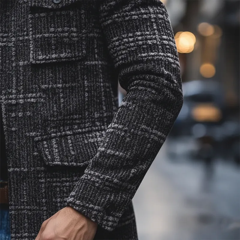 Men's Winter Retro Slub Chenille Collar Warm Jacket MTA0382K2P sold by Manly product image thumbnail 4