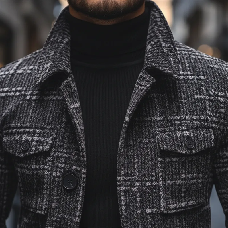 Men's Winter Retro Slub Chenille Collar Warm Jacket MTA0382K2P sold by Manly product image thumbnail 3