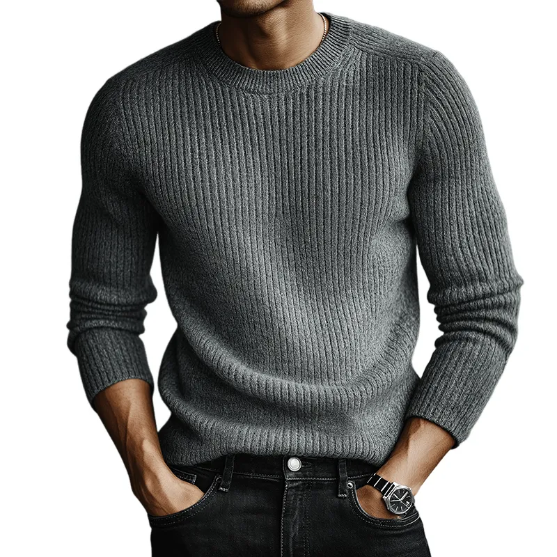 Men's Retro Casual Knitted Crew Neck Pullover Sweater MTA2956J1TO sold by Manly