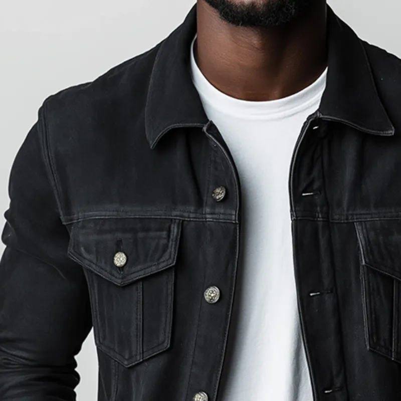 Men's Retro Casual Cotton Washed Collar Jacket MTA3050J4TO sold by Manly product image thumbnail 3