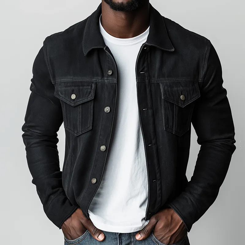 Men's Retro Casual Cotton Washed Collar Jacket MTA3050J4TO sold by Manly product image thumbnail 2