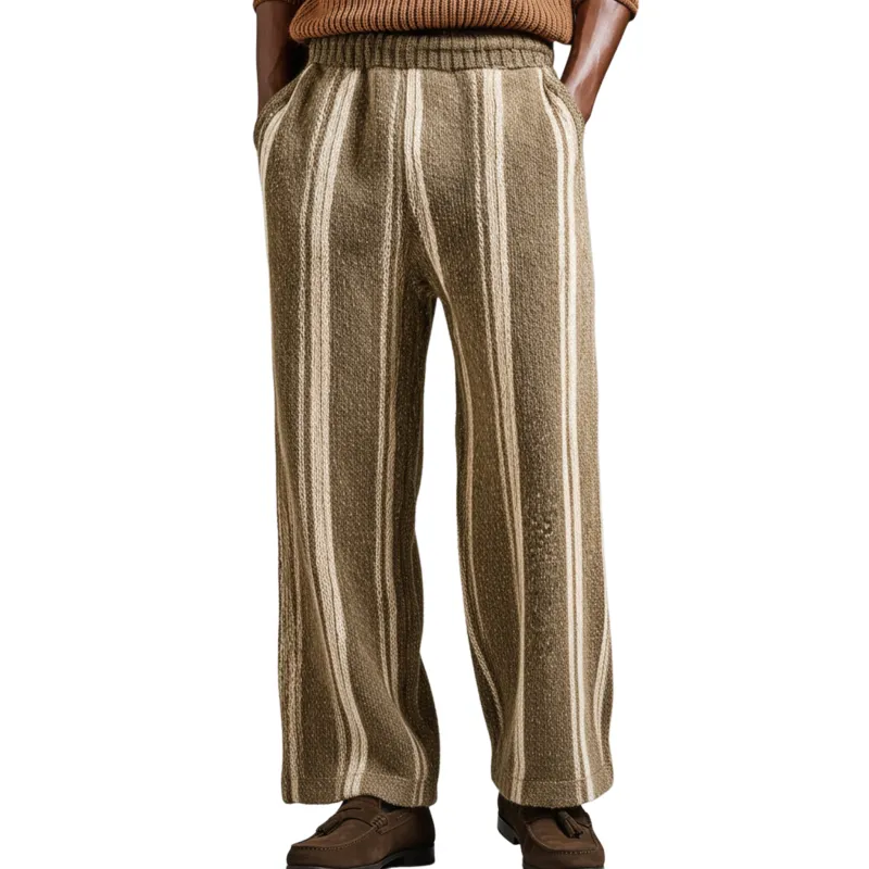Men's Classic Casual Elastic Waist Knit Pants MTA0656K8K sold by Manly