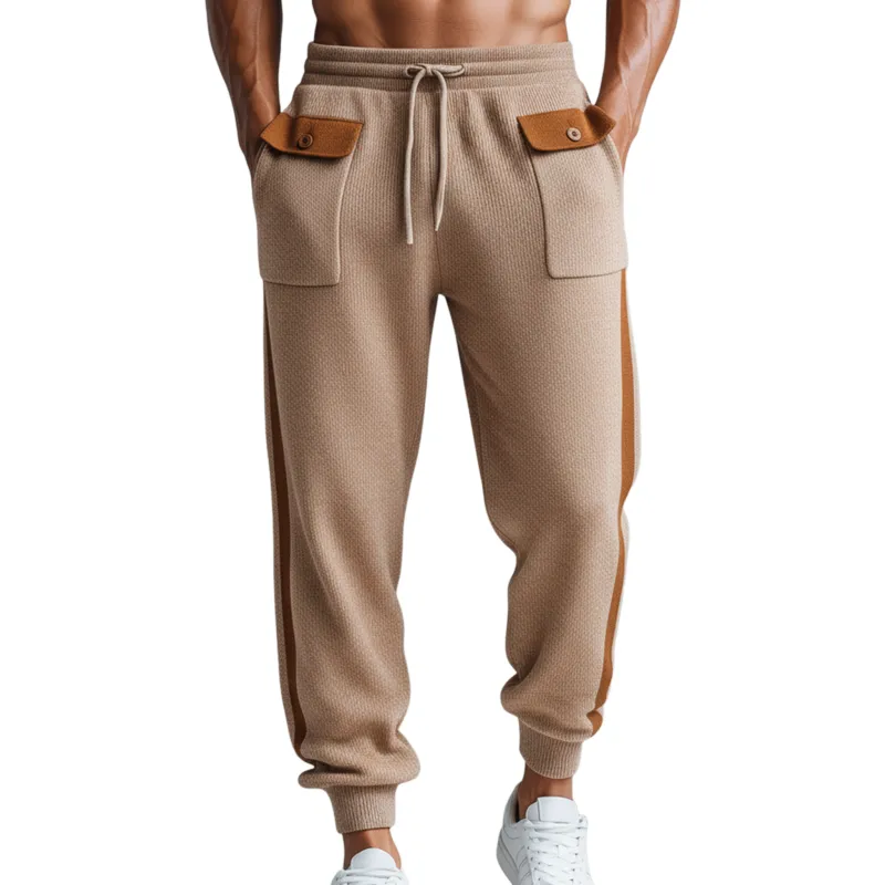 Men's Classic Casual Elastic Waist Knit Pants MTA0681K2K sold by Manly