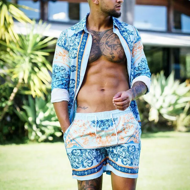 Men's Vacation Style Print Short Sleeve Shirt Shorts Set 15166152Z sold by Manly product image thumbnail 2