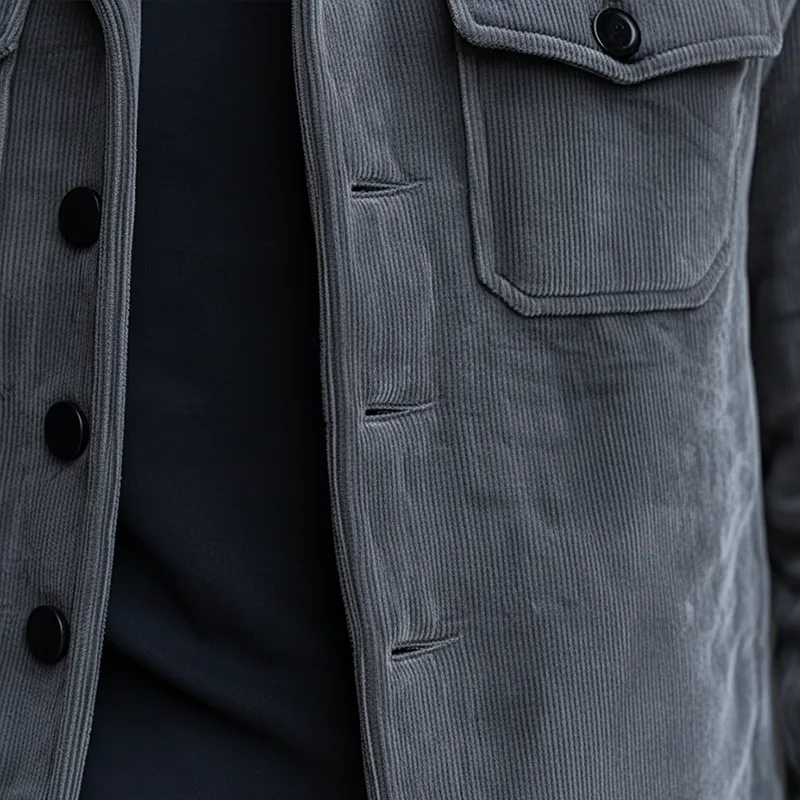 Men's Winter Retro Glossy Corduroy Classic Jacket MTA0553K9P sold by Manly product image thumbnail 5