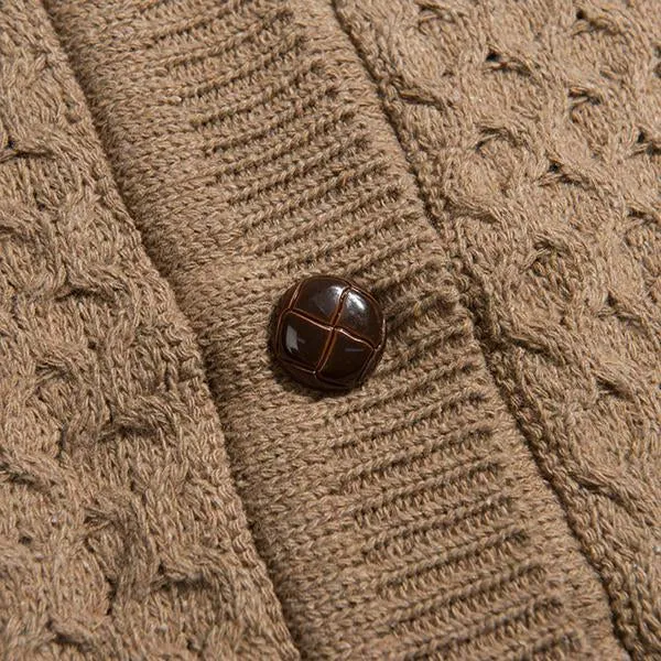 Men's V-Neck Twisted Knit Single Breasted Vest 41270854M sold by Manly product image thumbnail 5